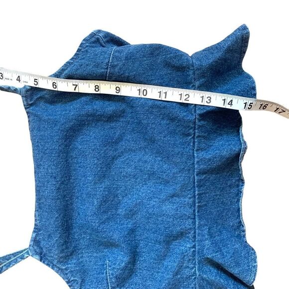 𝅺american Eagle Denim Peplum Crop Top - Picture 8 of 8